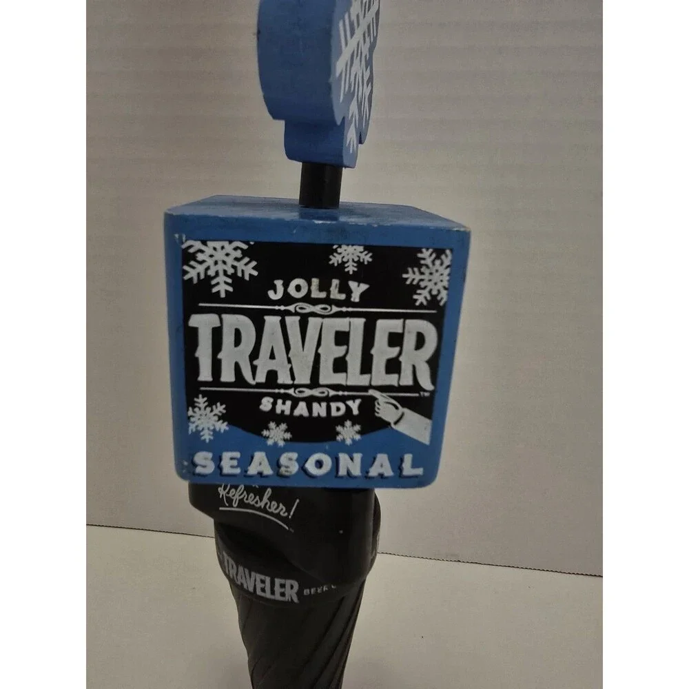 THE TRAVELER BEER Co. - JOLLY SEASONAL - WINTER SHANDY - BEER TAP HANDLE ❄